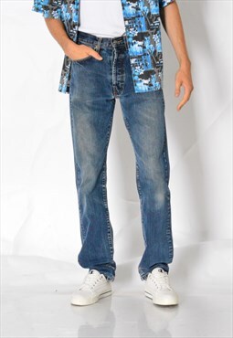 Y2K Lee Cooper Faded Blue Grunge Mens Jeans