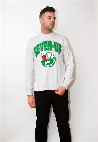 VINTAGE SEVEN-UP T-SHIRT (L) SODA 90S POP 7 UP 7UP PEPSI 80S