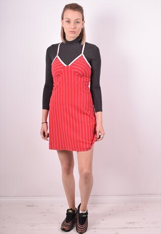 FILA WOMENS VINTAGE DRESS MEDIUM RED 90S