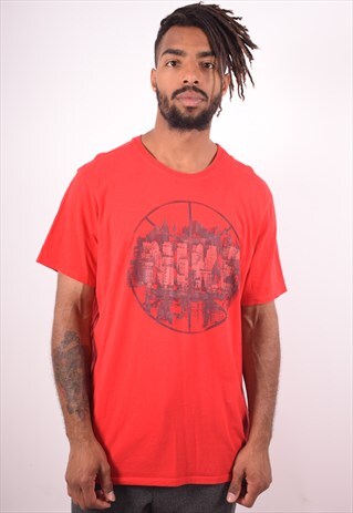 NIKE MENS VINTAGE T-SHIRT TOP XL RED 90S