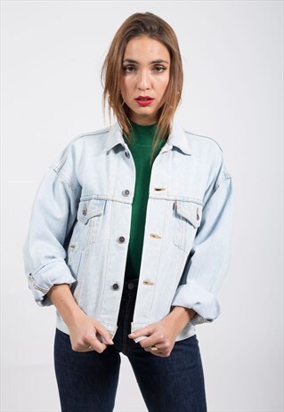 VINTAGE 80S CLASSIC LEVI'S BASIC DENIM JACKET / S7671