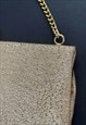 60'S VINTAGE GOLD LUREX GOLD CHAIN EVENING BAG