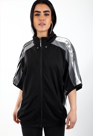 VINTAGE ADIDAS SHORT SLEEVED TRACK JACKET NJ184