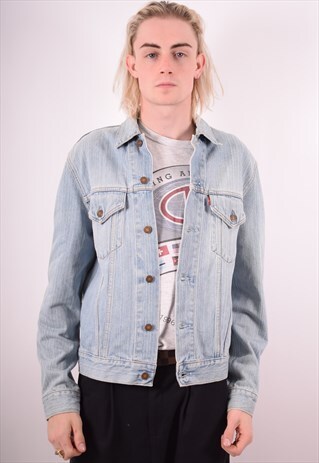 LEVI'S MENS VINTAGE DENIM JACKET LARGE BLUE 90S