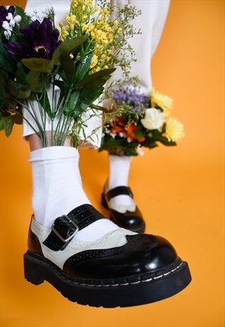 T.U.K. SHOES WOMENS ANARCHIC BROGUE MARY JANE