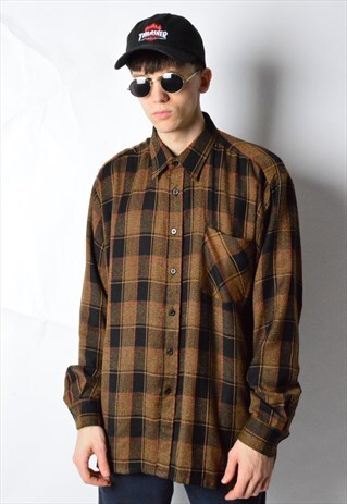 VINTAGE 90S GRUNGE CHECK LONG SLEEVE SHIRT