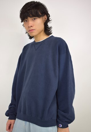 VINTAGE 90S CHAMPION NAVY SWEATSHIRT