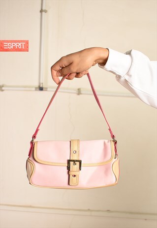 VINTAGE Y2K RETRO ESPRIT SPORTS MINI HANDBAG IN BABY PINK