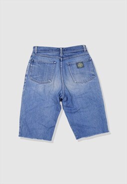 Vintage 1980s Stone Island Denim Shorts in Blue