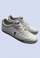Hanford Trainers White Navy Leather Low 