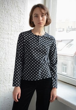 Vintage Black Polka Dot MARIMEKKO Top