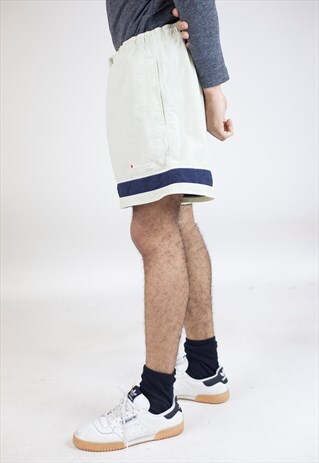 VINTAGE CHAMPION BEIGE/NAVY SHORTS