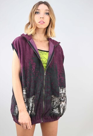 VINTAGE ZIP UP GILET FLEECE