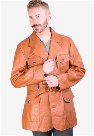 LEATHER SAFARI JACKET