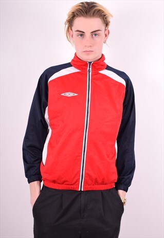 UMBRO MENS VINTAGE TRACKSUIT TOP JACKET SMALL MULTI 90'S