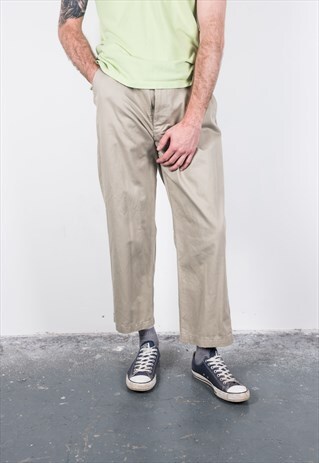 VINTAGE 1980S DOCKERS BEIGE TROUSERS