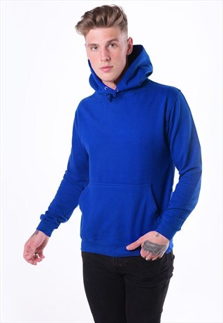 ESSENTIAL BLANK PULLOVER HOODY - BRIGHT ROYAL BLUE