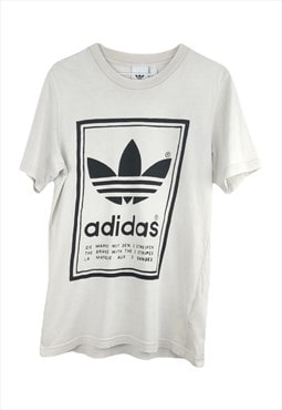 Vintage Adidas Mirror T-Shirt in White XS
