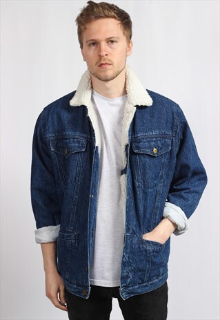 VINTAGE FLEECED LINED DENIM JACKET