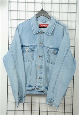 Vintage 90s Denim jacket Wrangler Blue Size XXL 
