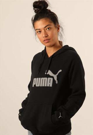VINTAGE PUMA EMBROIDERED SPELL OUT HOODIE