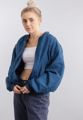 VINTAGE OVERSIZED SILK BOMBER JACKET Z201