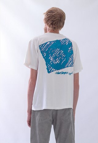 90S VINTAGE MENS NIKE CHALLENGE COURT BIG LOGO T-SHIRT
