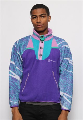 VINTAGE SERGIO TACCHINI LOGO FLEECE PURPLE