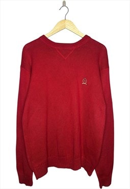 VINTAGE TOMMY HILFIGER RED JUMPER