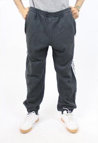 VINTAGE ADIDAS BLACK TRACKSUIT BOTTOMS