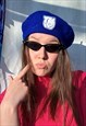 Wool beret hat / Water Print Embroidery