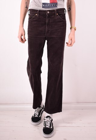 LEVI'S 630 MENS VINTAGE CORDUROY JEANS W33 L28 BROWN 90S