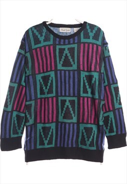 Vintage 90's Avant Garde Jumper Crewneck Knitted Cosy Black 