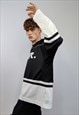 BASKETBALL TOP AMERICAN SPORTS MESH JUMPER PATCHED PULLOVER