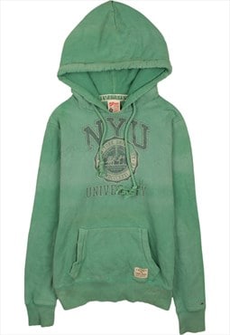 Tommy Hilfiger 90's NYU Pullover Hoodie Small Green