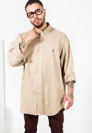 VINTAGE 80S POLO RALPH LAUREN SHIRT / 0080 / 805-3
