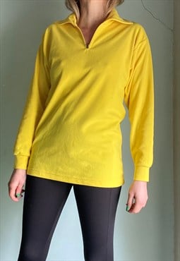 Vintage Bright Yellow Fleece Top