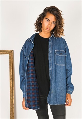 VINTAGE 80S LEVIS WINTER DENIM OVERSHIRT / R135