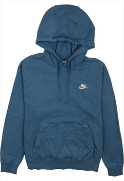 Vintage 90's Nike Hoodie Swoosh Pullover Blue Small