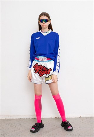 VINTAGE PUMA BASKETBALL JERSEY TOP BLUE WHITE DETAILS UNISEX