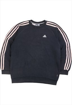 Vintage  Adidas Sweatshirt Heavyweight Crewneck Black Small
