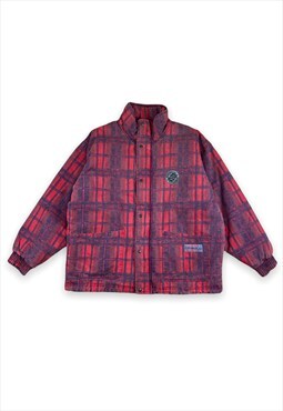 O'Neill vintage 90s checked patterned festival jacket
