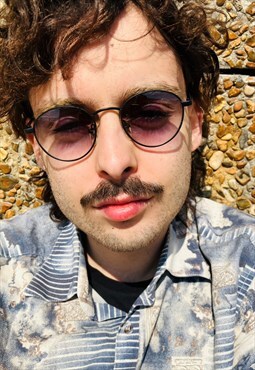 Vintage Sunglasses Lennon Round Sunglasses 