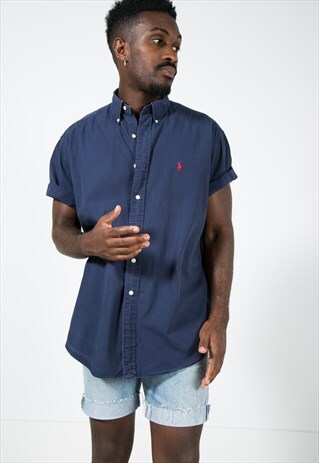 VINTAGE 80S POLO RALPH LAUREN SHORT SHIRT 0083 / 400-6