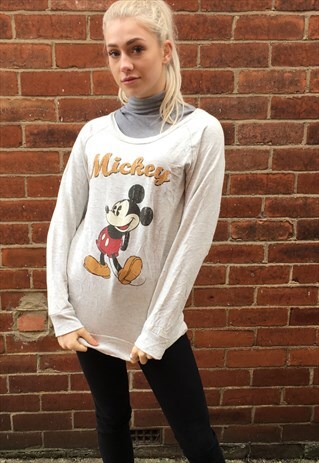 VINTAGE OVERSIZED MICKEY SWEATSHIRT DISNEY L 12 14 90S