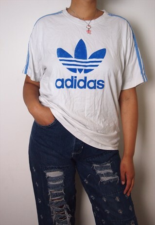 WHITE T SHIRT ADIDAS UNISEX