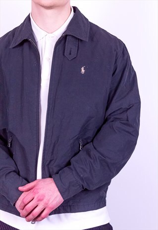 VINTAGE RALPH LAUREN HARRINGTON JACKET IN BLACK