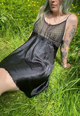 Vintage 90s Satin Lace Summer Slip Dress