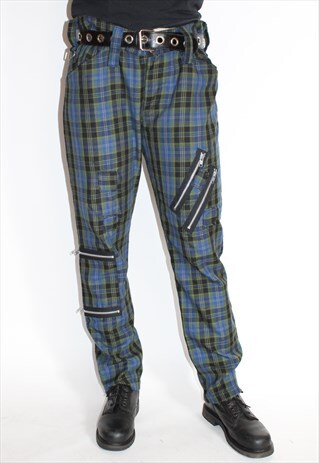 90S TARTAN GOTH PUNK TROUSER PANTS