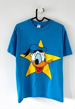 Vintage Disney Donald Duck blue T-shirt medium single stitch